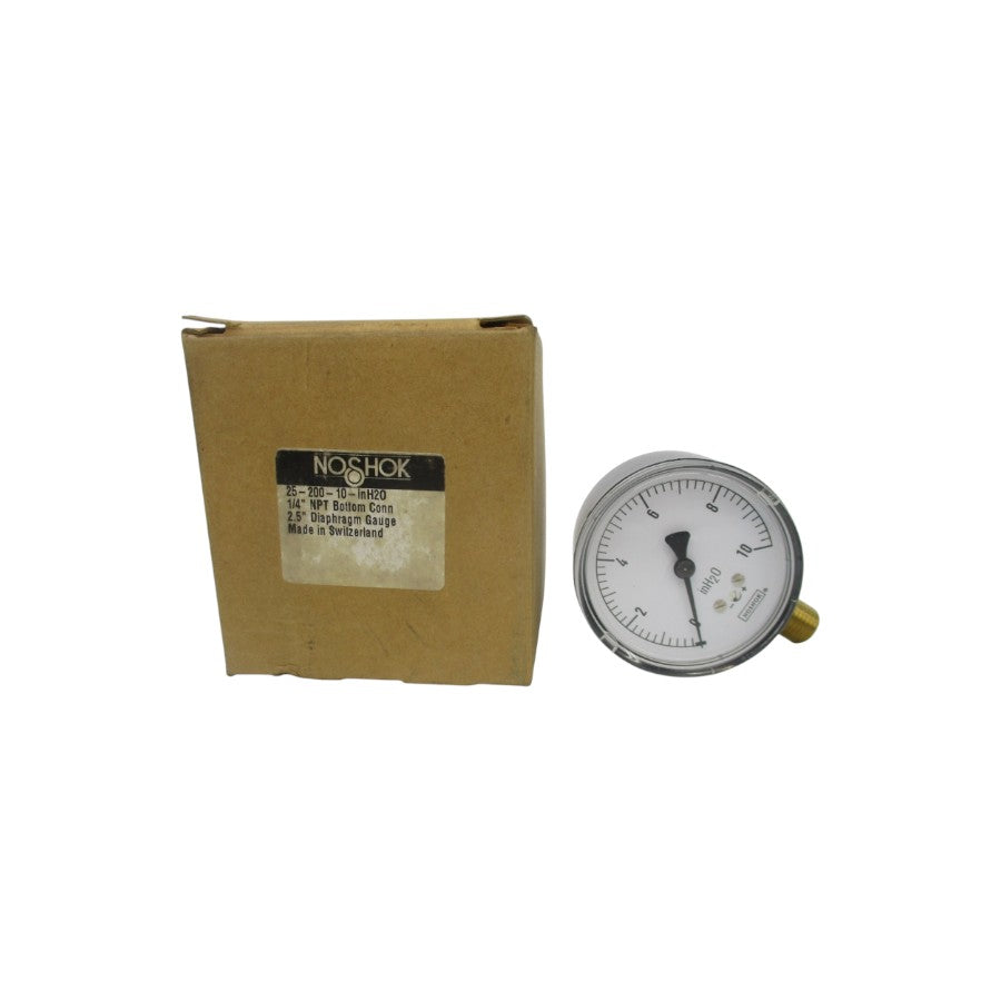 NOSHOK 25-200-10-INH2O 0-10IPSI 1/4" NSMP
