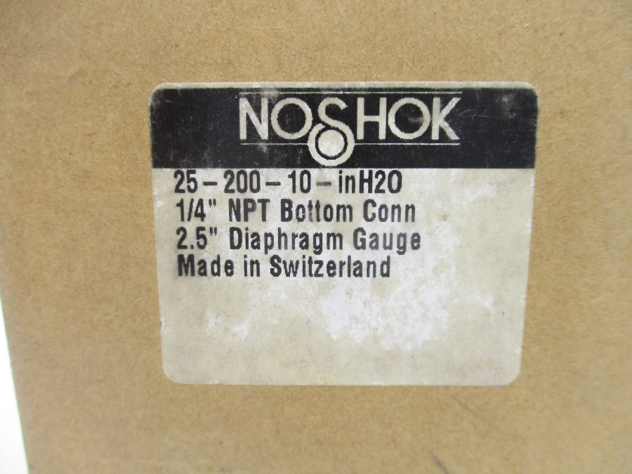 NOSHOK 25-200-10-INH2O 0-10IPSI 1/4" NSMP