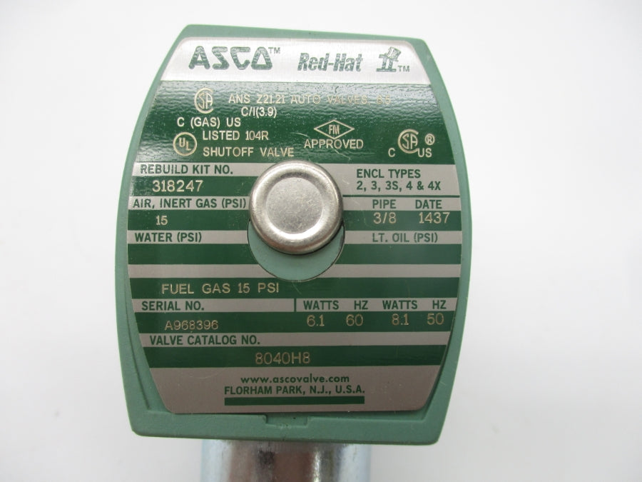 ASCO 8040H8 110/120V 15PSI 3/8" NSMP
