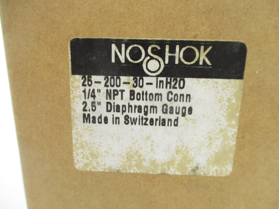 NOSHOK 25-200-30-INH2O 0-30 1/4" NSMP