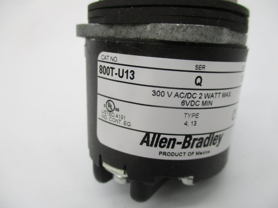 ALLEN BRADLEY 800T-U13 SER. Q 300VAC NSNP