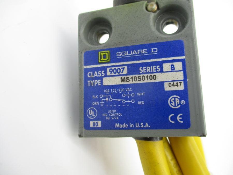 SQUARE D 9007MS10S0100 SER. B 125/250VAC 10A NSNP