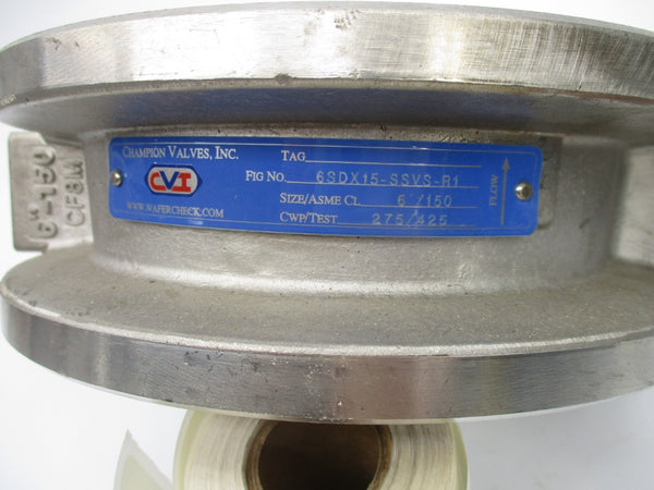 CHAMPION VALVES 6SDX15-SSVS-R1 6" NSNP