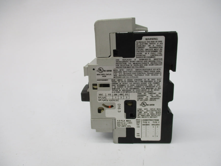 ALLEN BRADLEY 140M-C2E-B40 SER. D 240VAC 5A NSNP