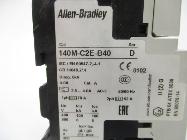 ALLEN BRADLEY 140M-C2E-B40 SER. D 240VAC 5A NSNP