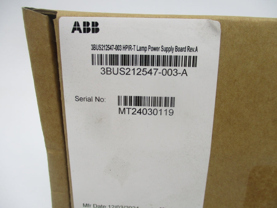 ABB 3BUS212547-003 REV. A NSFS