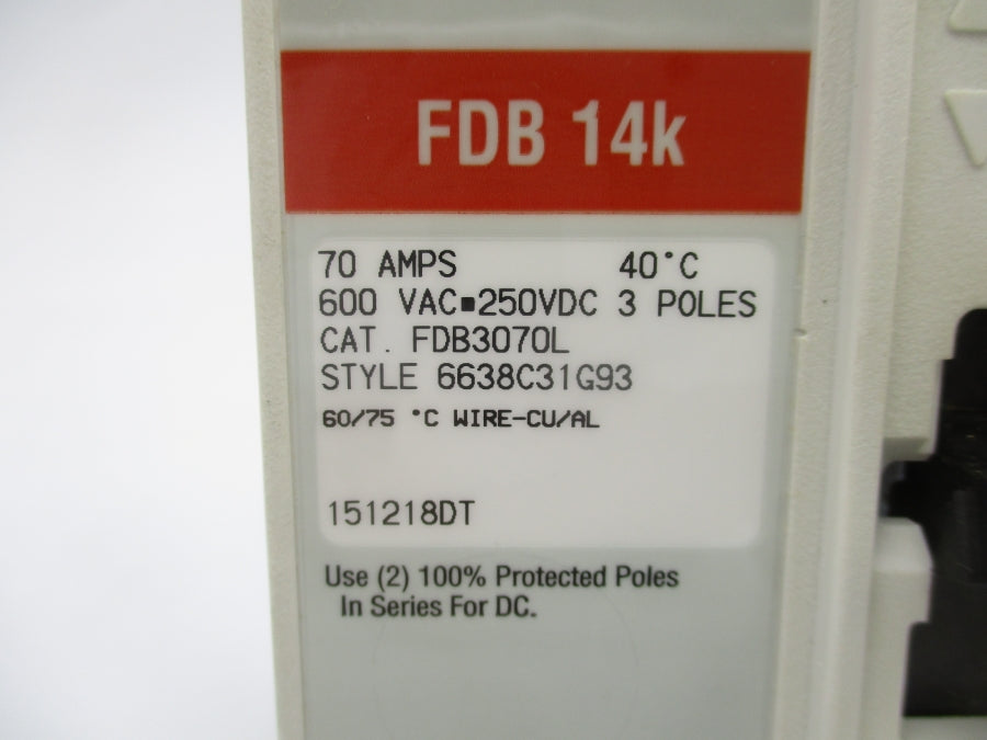 EATON FDB3070L 600VAC 70A NSMP