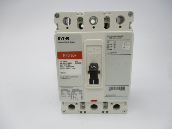 EATON HFD3125 600VAC 125A NSMP