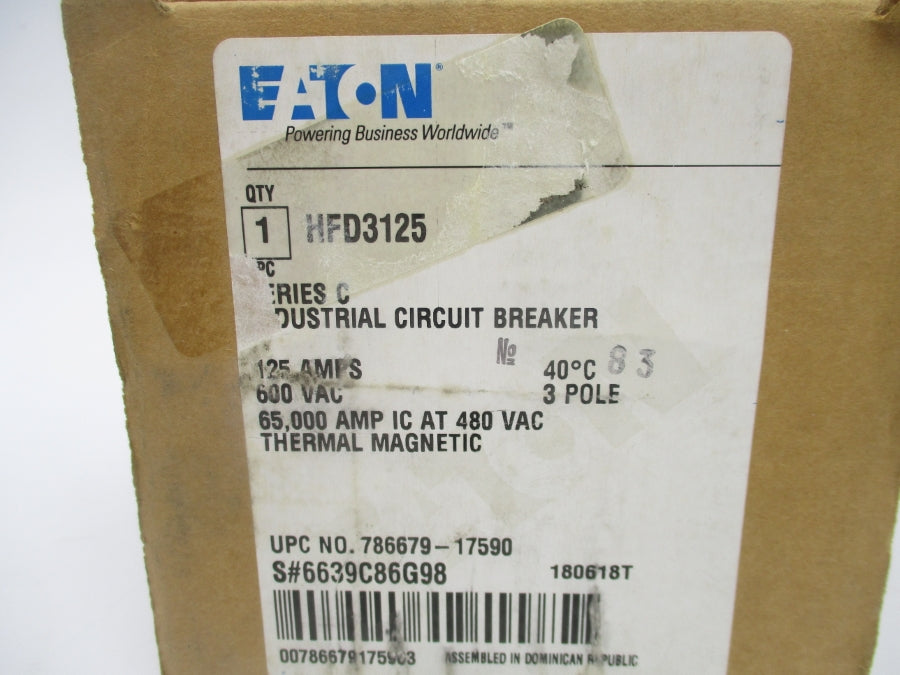 EATON HFD3125 600VAC 125A NSMP