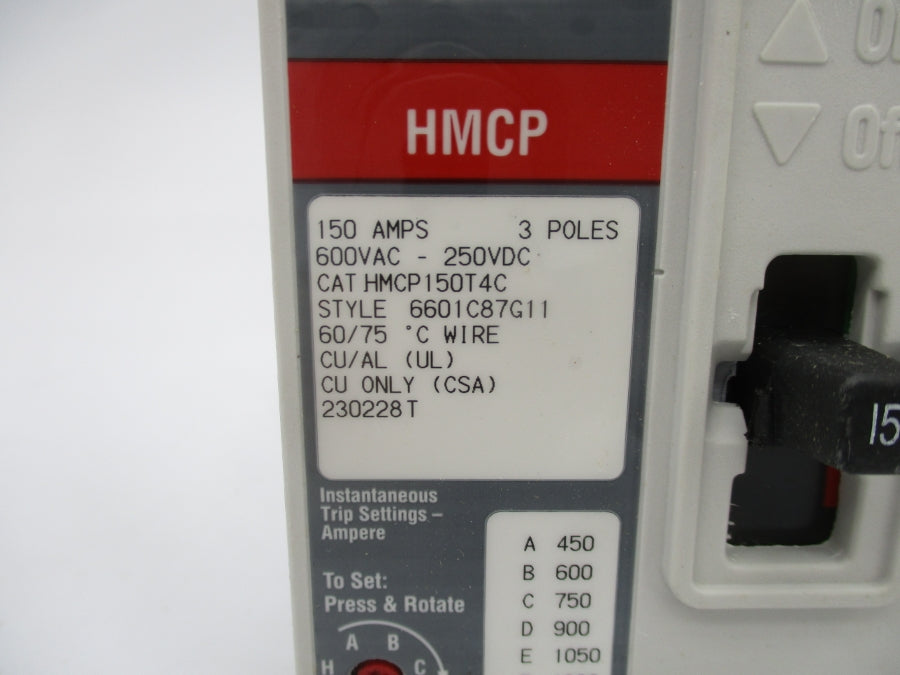 EATON HMCP150T4C 600VAC 150A NSMP