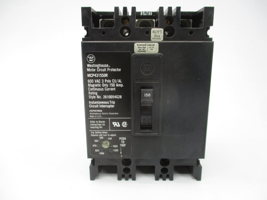 CUTLER HAMMER MCP431550R 600VAC 150A NSMP