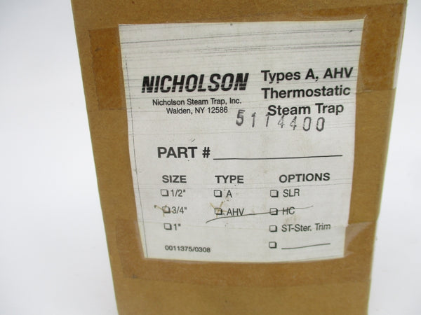 NICHOLSON 5114400 AHV 3/4" NSMP