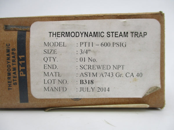 PENNANT PT11 600PSI 3/4" NSMP