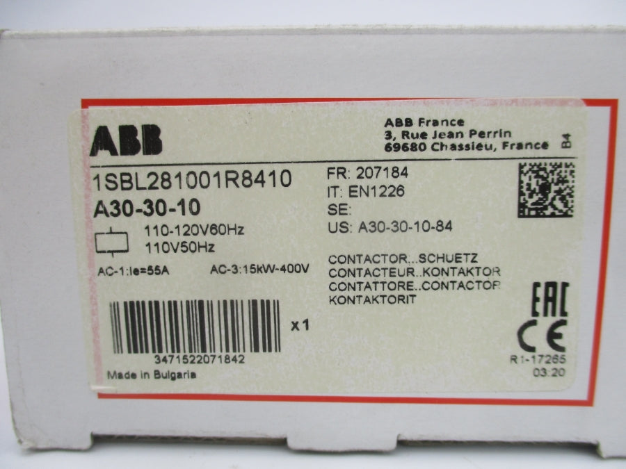 ABB 1SBL281001R8410 A30-30-10 110-120V NSMP