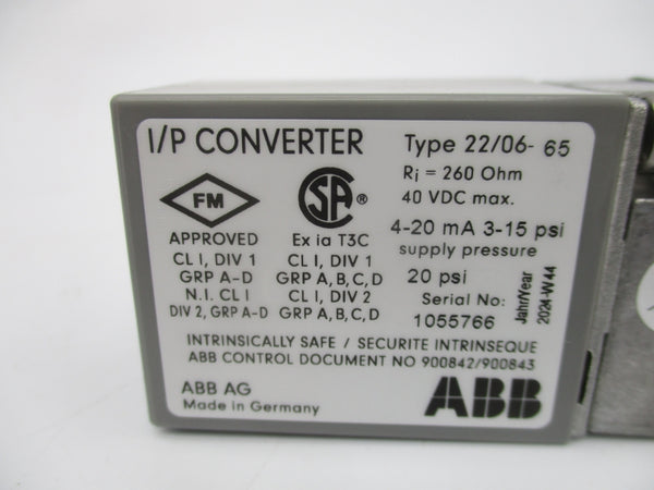 ABB TEIP11-PS V18311H-612210100 40VDC 3-15PSI NSMP