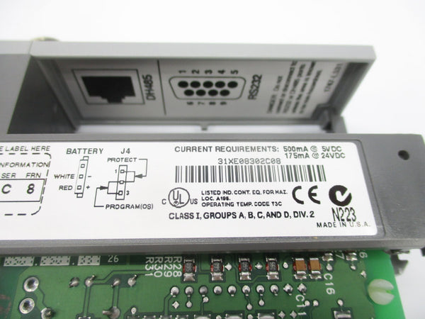 ALLEN BRADLEY 1747-L531 SER. E F/W 8 24VDC (NO BATTERY) (BR/WH) REV. 8 NSMP