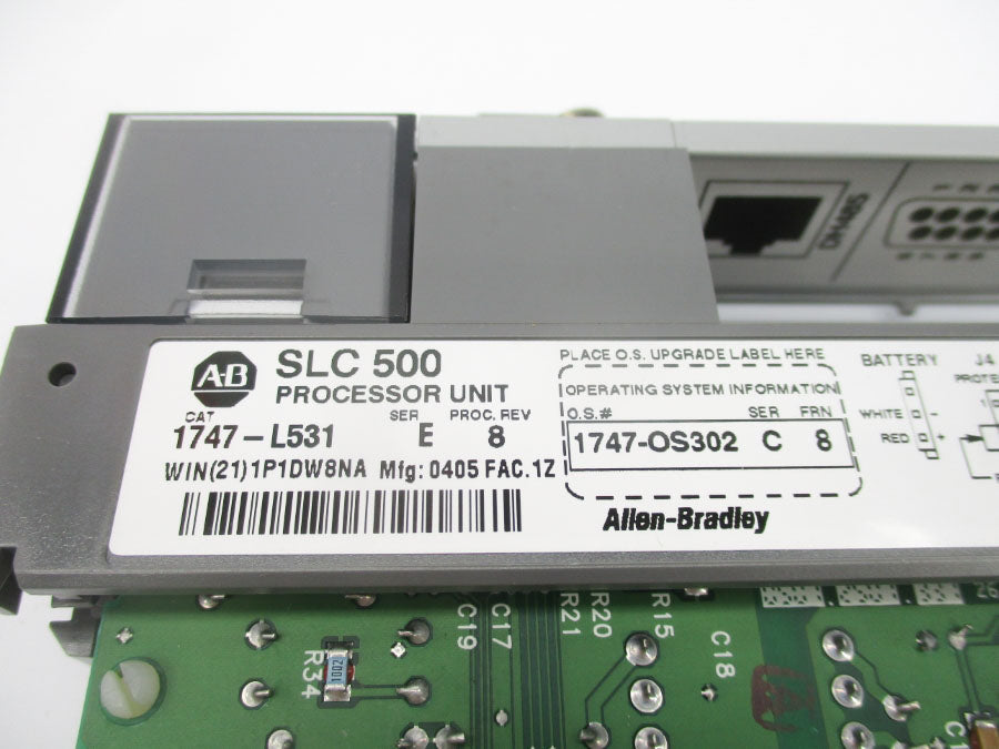 ALLEN BRADLEY 1747-L531 SER. E F/W 8 24VDC (NO BATTERY) (BR/WH) REV. 8 NSMP
