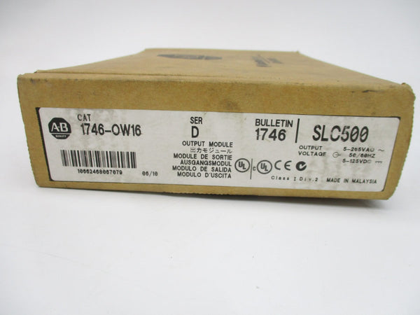 ALLEN BRADLEY 1746-OW16 SER. D DATE: 2010 (BR/WH) NSMP
