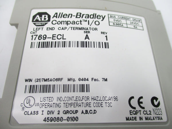 ALLEN BRADLEY 1769-ECL SER. A 24VDC REV. 1 (BR/WH) NSMP