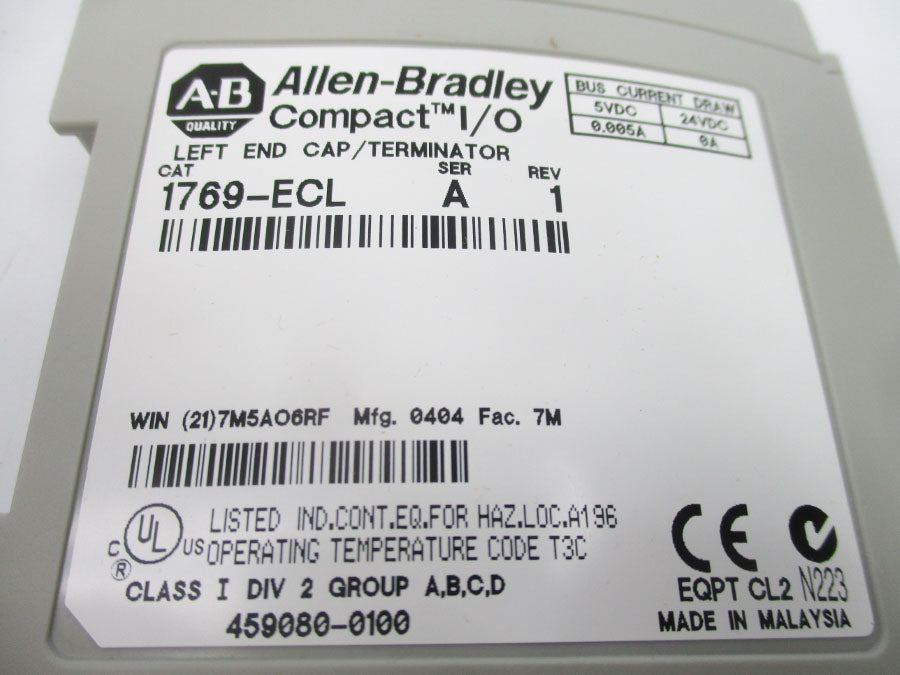 ALLEN BRADLEY 1769-ECL SER. A 24VDC REV. 1 (BR/WH) NSMP