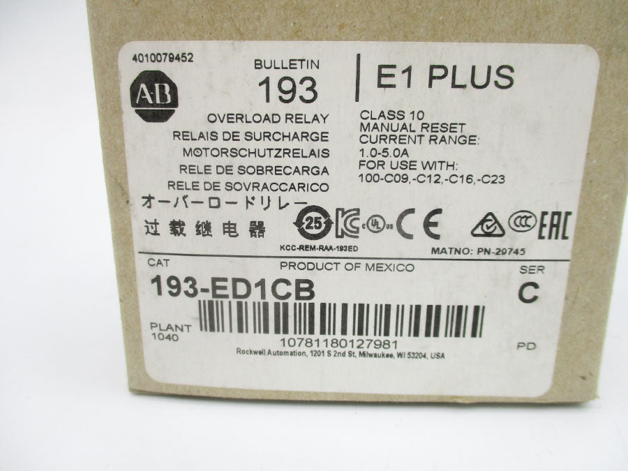 INDUSTRIAL SPARE PART 193-ED1CB SER. C 600V 1.0-5.0A (BR/WH) NSMP