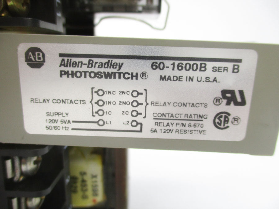 ALLEN BRADLEY 60-1600B SER. B 120V 5A (AS PICTURED) NSNP