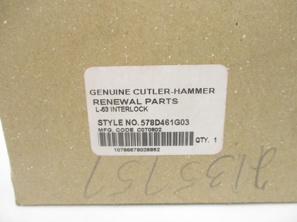 CUTLER HAMMER 578D461G03 L-63 600VDC 0.5A NSMP