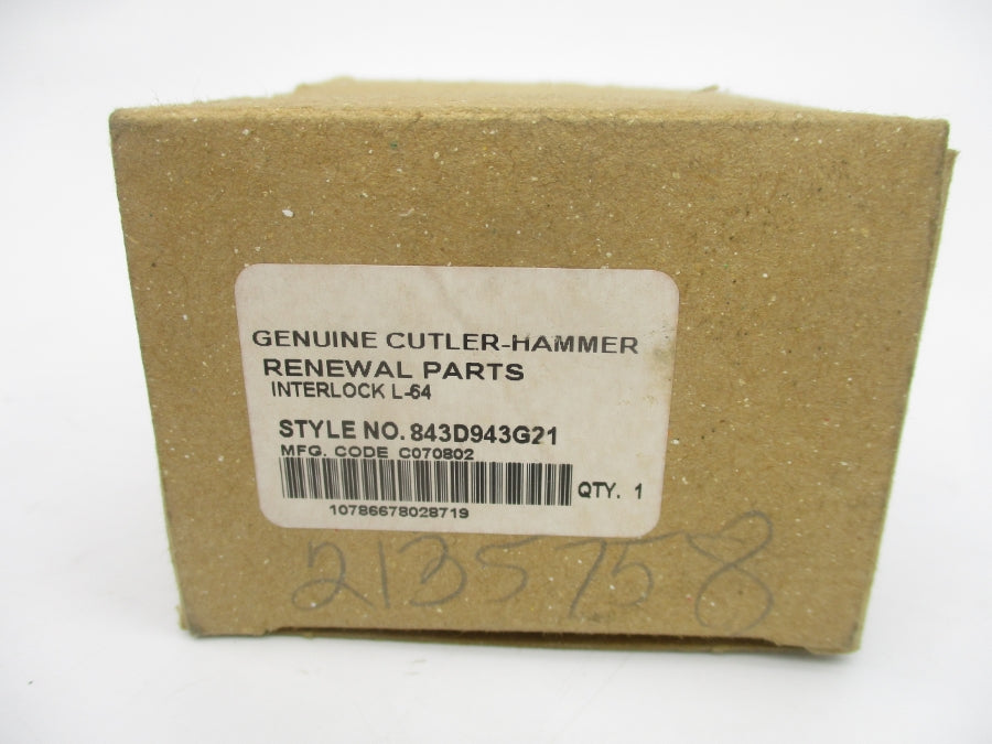 CUTLER HAMMER 843D943G21 L-64 600VDC NSMP