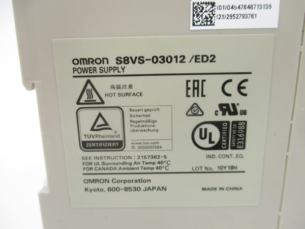OMRON S8VS-03012/ED2 100-240VAC 0.9A NSMP