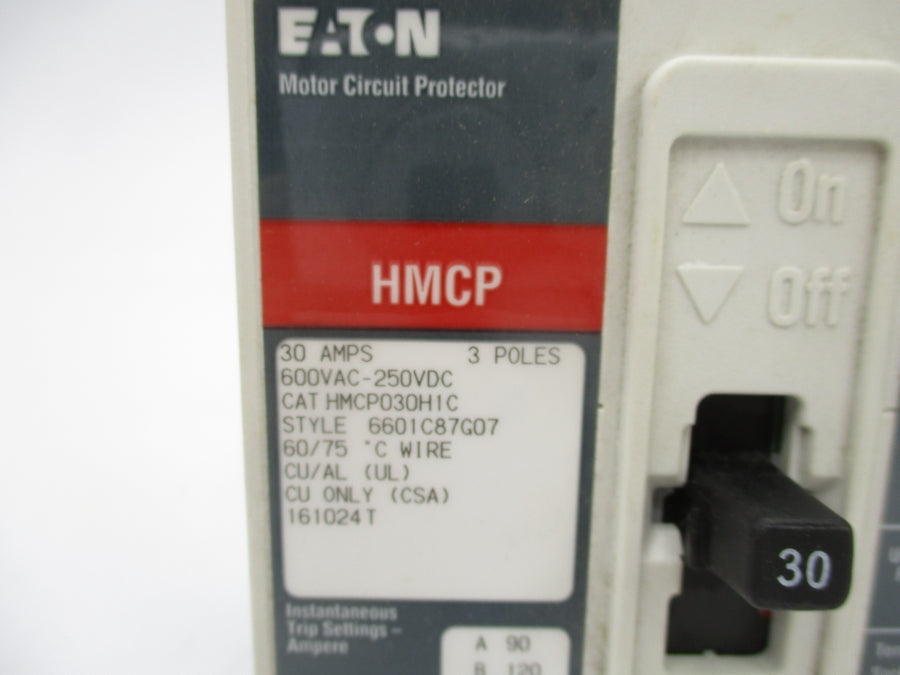 EATON HMCP030H1CA09 SER. C 600VAC 30A NSMP