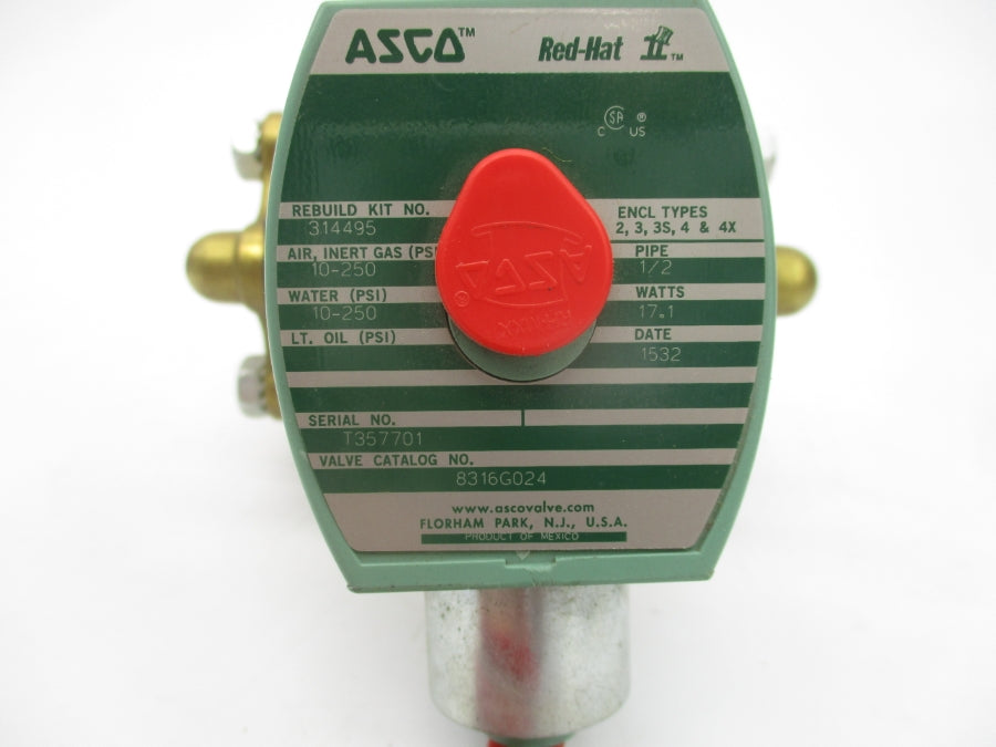 ASCO 8316G024 110/120V 10-250PSI 1/2" NSMP