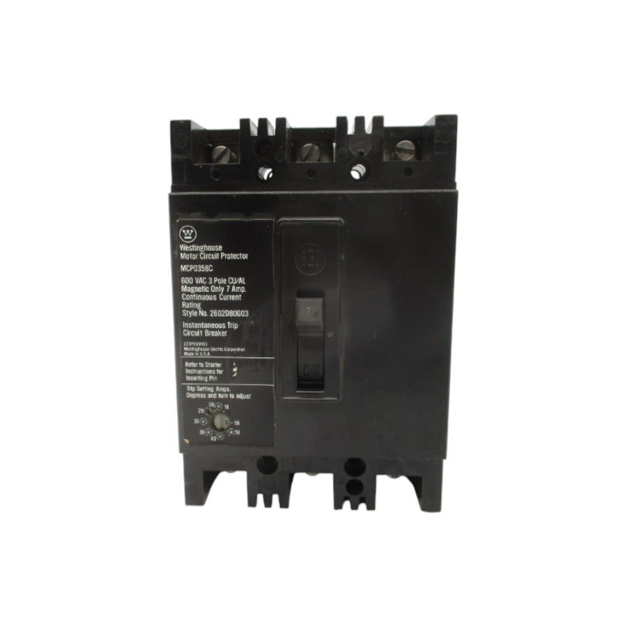 WESTINGHOUSE MCP0358C 600VAC 7A NSNP