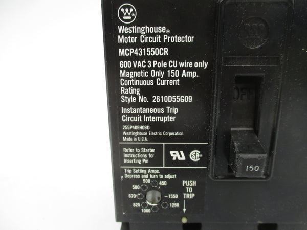 WESTINGHOUSE MCP431550CR 600VAC 150A NSNP