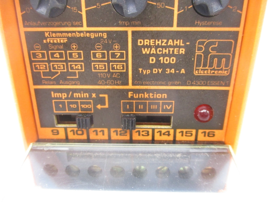 IFM EFECTOR D100 DY34-A 110VAC NSNP