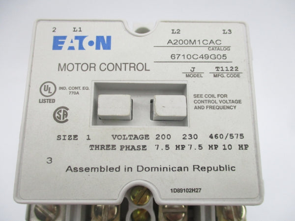 EATON A200M1CAC 110/120V NSNP