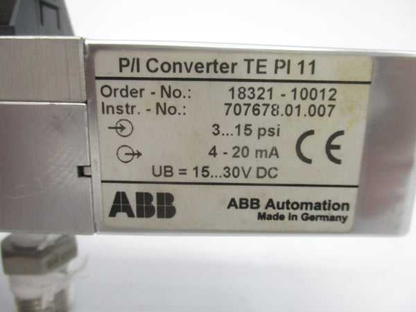 ABB TEPI11 18321-10012 15-60VDC 3-15PSI UNMP