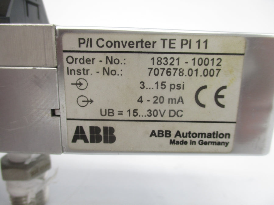 ABB TEPI11 18321-10012 15-60VDC 3-15PSI UNMP