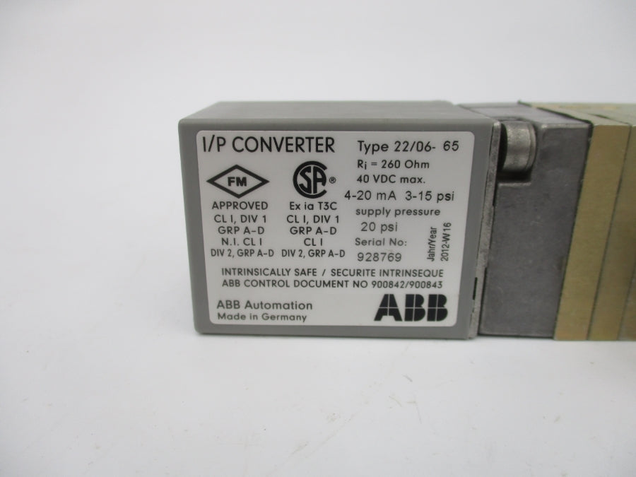 ABB TEIP11-PS 40VDC 3-15PSI UNMP