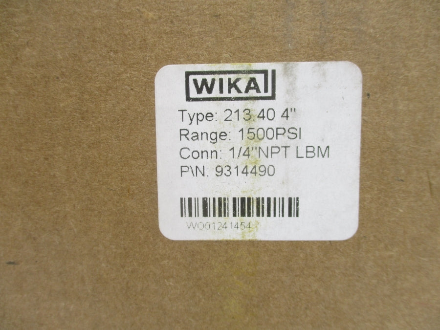 WIKA 9314490 0-1500PSI 1/4" NSMP