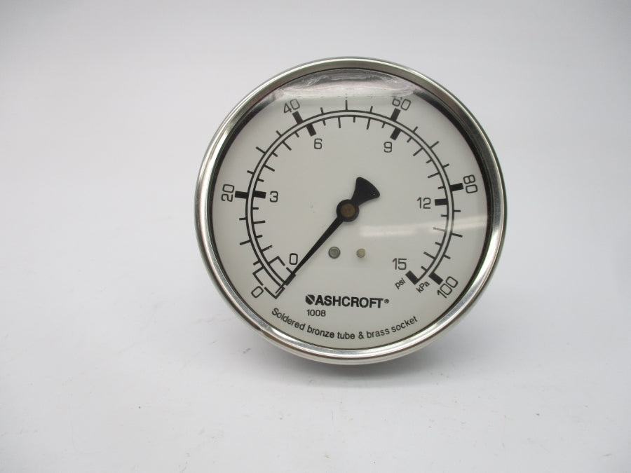 ASHCROFT 101008AL02BXLJ15-BCA 0-15PSI NSMP