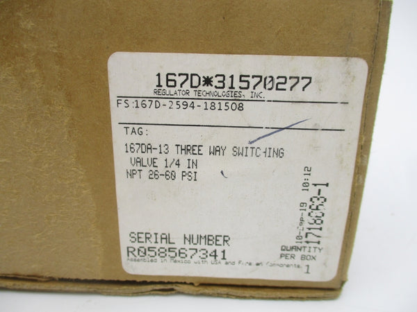 FISHER 167DA-13 167D-2594-181508 26-60PSI 1/4" NSMP