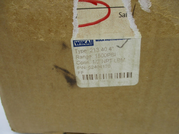 WIKA 52404170 0-1500PSI 1/2" NSMP