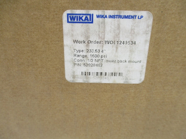 WIKA 52828462 0-1500 1/2" NSMP