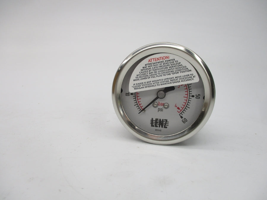 LENZ SS-60-25RC 0-60PSI NSMP