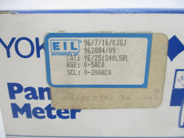 YOKOGAWA 251340LSRL 0-200 A NSMP