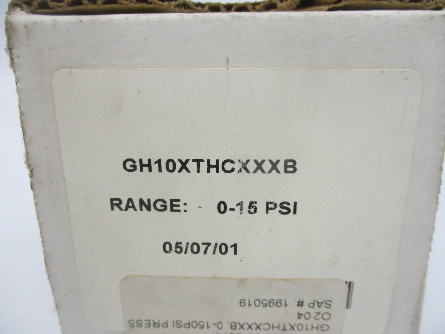 ITT GH10XTHCXXXB 0-15PSI NSMP