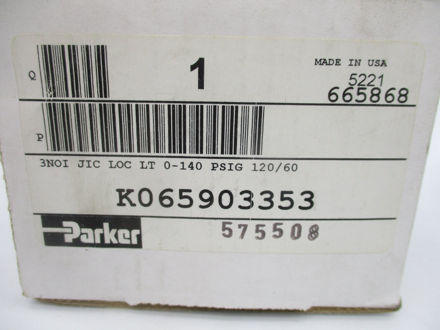 PARKER K065903353 110/120VAC 0-140PSI NSMP