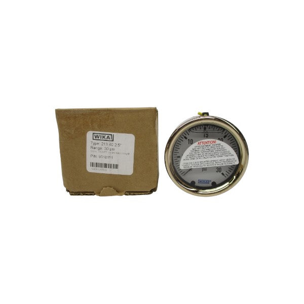WIKA 9318151 0-30PSI 1/4" NSMP