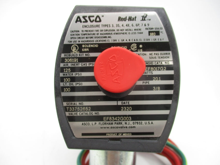 ASCO EF8342G003 120V 100-125PSI 3/8" NSMP