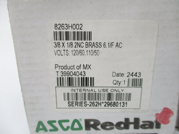 ASCO 8263H002 110/120V 180-185PSI 3/8" NSMP
